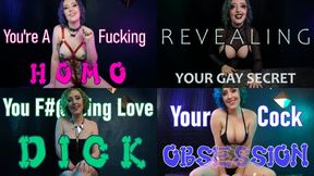 Gay BUNDLE #2 - 25% Off 4 Gay Encouragement Clips by Miss Faith Rae with Gay JOI, Homoerotic Dirty Talk, and Gay Confession - 4k