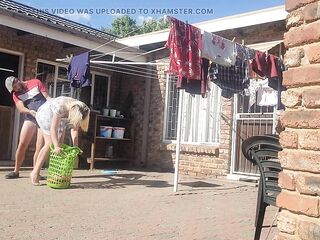 Wife screwing neigbor outdoor banging