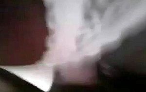 Beautiful black ass in sweet white lacy fucked and glazed