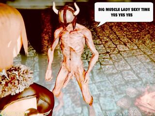 Golden Axe Sexually excited Rider (Growth Animation)