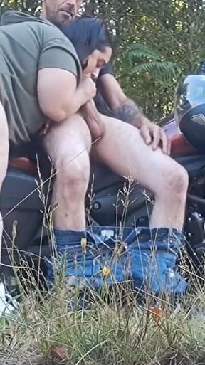 I Take a Girl for a Ride on a Motorcycle and She Pays Me with Her Pussy