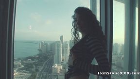 petite latina elena cole rides big black cock in miami condo