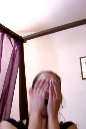 Long stuffed twat of tasty Girly cum bucket looks small full of cumshot