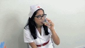 Sperm bank nurse eRica drinks over 20 sperm samples and gets caught!!