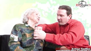 German older granny natural jugs seduced from her step son