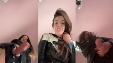 Mistress Kate spreads your mouth with her strapon while keeping your butt crack clean