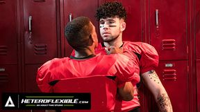 HETEROFLEXIBLE - Angry Straight Alpha Adrian Hart Dominates Football Teammate In Locker Room