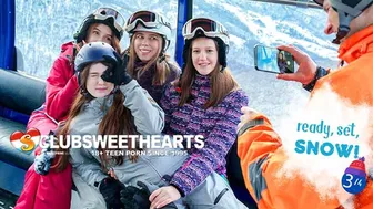 Lesbian Hotties Seduce the Photographer in a Snowy Cabin Orgy