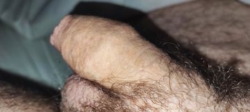 Soft uncut penis to hard and big cum shot in 5 minutes