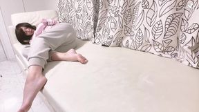 Horny from BL manga masturbation broke Asian babe fingers herself till cum tears reality
