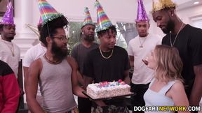 Coco Lovelock Gobbles 11 BBCs on her birthday