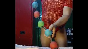 Pepinote y rosario anal casero abriendo mi culo trag&oacute_n