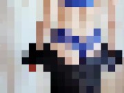 Blonde Busty Stewardess strips out of uniform. Air hostess, flight Attendant, lingerie, onlyfans
