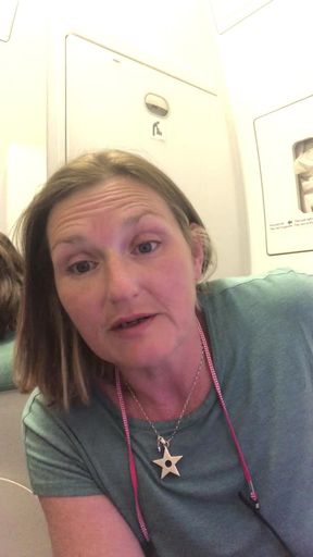 Huge Piss on Plane After Holding It for Four Hours!