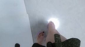 POV sexy High heel thong sandals and platform heels toes overhanging