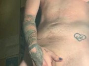Ftm with painted nails fucks deep and cums