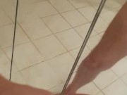Shaved n clean stroking my big hard dick.. teasing before cum shot tonight