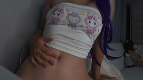Indian girl belly button play and fingering in 4k
