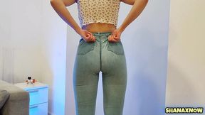 blue jeans fetish big ass problems clenching shaking cheeks