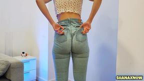 blue jeans fetish big ass problems clenching shaking cheeks