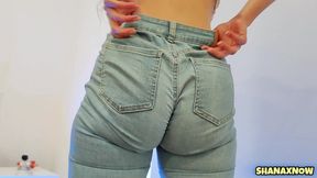 blue jeans fetish big ass problems clenching shaking cheeks