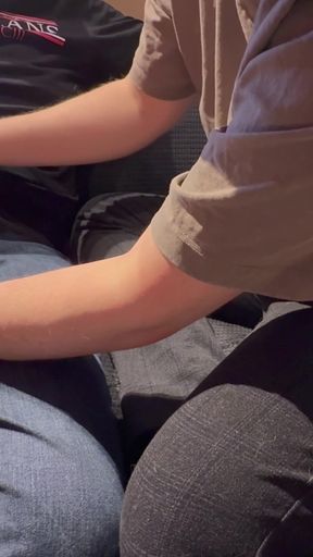 Jaw-dropping moment from "2 guys get the uncut cocks and balls out of their pants and play"