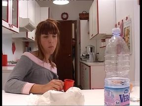 Dirty Stepdaddy hitting on his stepdaughter in the kitchen