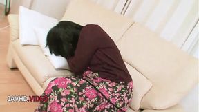 Toshikos Hairy Pussy JAV star naughty Creampie pleasure ends with Handjob