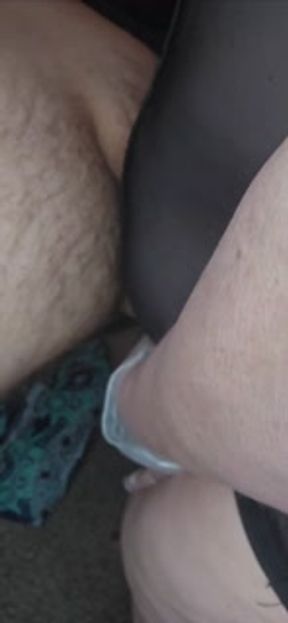 Wife fingers my ass then fucks me from behind with her strap on