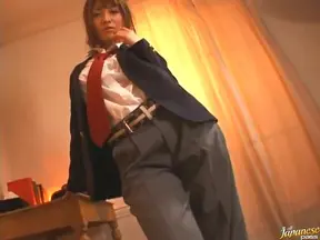 Kanon Ozora Japanese doll hard fucked in costume