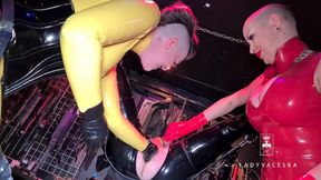 Rubber Dommes Fuck Bound Gimp