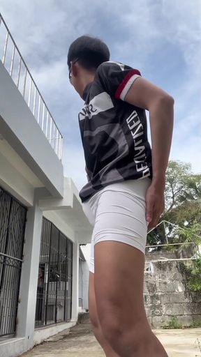 Hot Cyclist Boy with Big Veiny Cock Outdoor Adventure