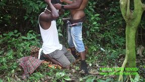a rough fuck without a future between two tourists in the middle of a walk in a bush under the woods, well-hung sexy me site having big black and thick cocks in a first gay experience of straight frie