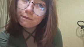 Whispering girlfriend relaxes with tender moans