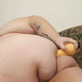 Anal dildo play