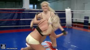 Barbie White and Barbie Smile are having a fight on the boxing ring