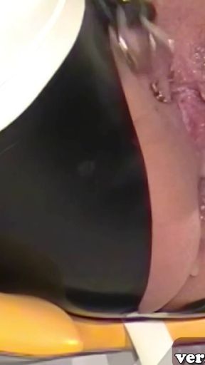 Captivating moment from "German BDSM dominatrix at fetish meeting with users"