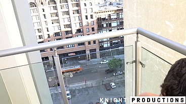 Kitty Jaguar Fucked Outside on the Balcony