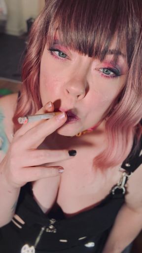 Pink To Make The Boys Wink! Cute Tina Snua Smokes One Of Daddy&#039;s Cigarettes - Good Girl or Bad?