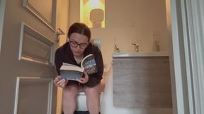 On the toilet reading