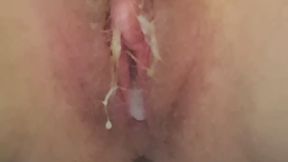 Cum FIlled Petite Pussy