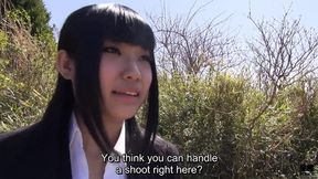Co-ed college cuttie goes wild on campus for outdoor freak fest