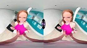 Chesty babe teases and nails fortunate guy by the pool - tmwvrnet