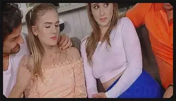 Hot Foursome with Natalie and Laney Pleasured by Dads