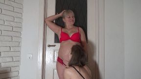 Her finger deep in your navel sa