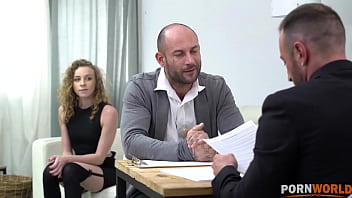French babe gets double penetrated to please client
