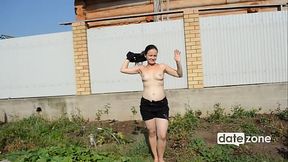 DATEZONE - My neighbor'_s wife is a hot slut so we did some naughty fun outdoor and then I fucked her before her husband came home