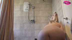 Hot MILF showering