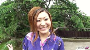 traditional japanese teen geisha help stranger in japan and give uncensored blowjob at public toilet in japan