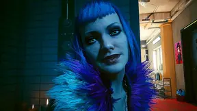 Evelyn Sparks Steamy Rendezvous in Neon-Lit Night City Streets